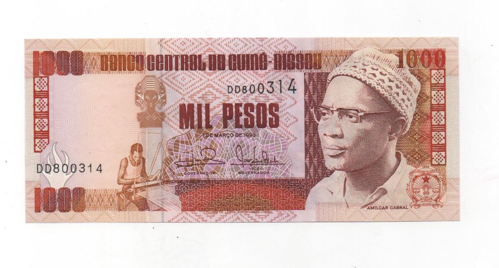 GUINEA BISSAU DEL AÑO 1993 DE 1000 PESOS